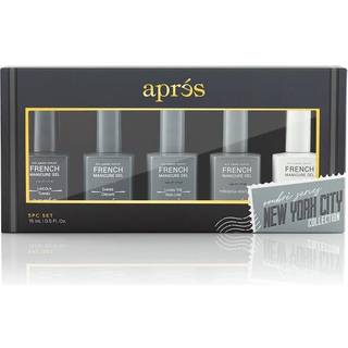 APRES NAIL French Manicure Set | Inkluderer 5 ombre farve | Hver flaske 15 ml / 0,5 fl oz | 2022 version (New York)