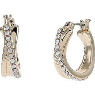 Lauren Ralph Lauren Guldtone 15mm Snoet Rope Pave Hoop Piercing Øreringeen