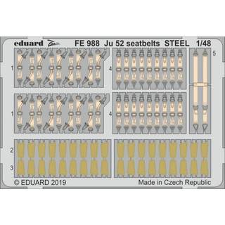 Ju 52 seatbelts STEEL for Revell