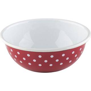 Riess Country Pünktchen Rot Schüssel 18 cm / 1,0 L - Emaille