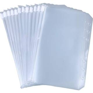 Plastlommer til A6 ringbind med 6 ringe 12-pak Gennemsigtig