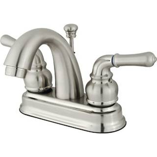 Kingston Brass GKB5618NML 4 in. Centerset badeværelse vandhane børstet nikkel