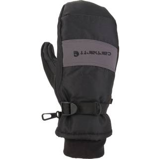 Carhartt Herre W.P. vandtætte isolerede votter - Sort/Grå, Stor: Varme og tørre med greb på håndfladerne, fleecekanter