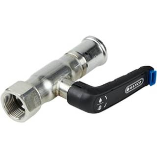 Henco kuglehane pres/indvendig gevind med håndtag 26 mm x 3/4 rustfrit stål