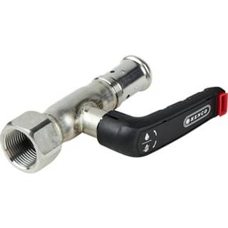 Henco kuglehane pres/indvendig gevind med håndtag 20 mm x 3/4 rustfrit stål
