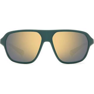 Polaroid Unisex PLD 2152/S DLD/LM Solbriller Plast Grøn Guld Firkantet Polariseret Spejl