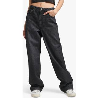 Superdry Superdry Black Cotton Vintage Wide Leg Jeans