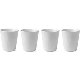 Royal Copenhagen Hvid Riflet termokrus 29 cl 4 stk