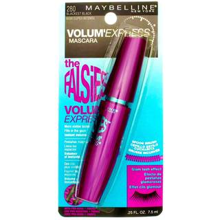 Maybelline Volum 'Express falsies Volumizing Washingable Mascara Blackest Black 2 Count