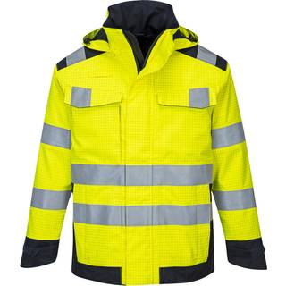 Modaflame multi-norm Arc regnjakke - Gul/Marine (Størrelse: XXXL)