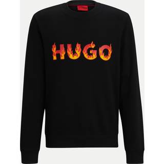 HUGO Herren Sweatshirt schwarz unifarben