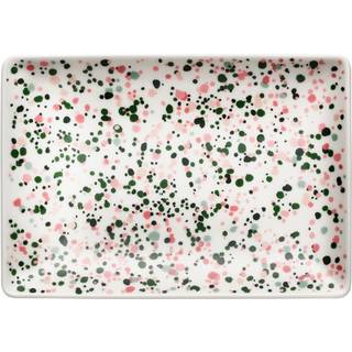 Iittala Oiva Toikka Helle A5 tallerken 15x21 cm Lyserød-grøn