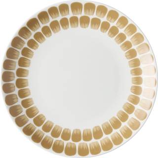 Arabia Tuokio Tallerken Beige 20 Cm - Middagstallerkner Porcelæn Hvid - 1070778