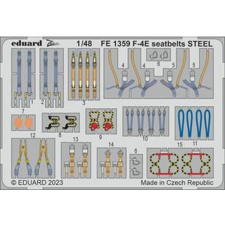 F-4E seatbelts STEEL 1/48 MENG