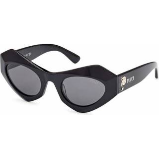 Emilio Pucci Kvinde EP0214 01A Solbriller Acetat Sort Grå Cat Eye Normal