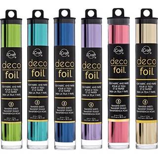 THERM O WEB DECO FOIL - Overf?rsark - Champagne Spring Green Aqua Deep Blue Lilac & Pink Melon - Bundle of 6 Packages