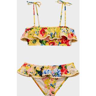 Zimmermann Kids Alight ruffled floral bikini - multicoloured - Y 4