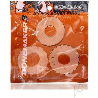Oxballs Bonemaker 3-Pack Cockring Kit Clear