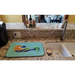 """" Caroline's Treasures Mermaid Dish Drying Mat 14 """" """" X 21 """" """" Multicolor """"