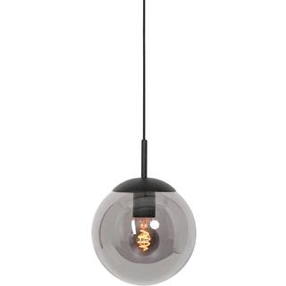 Bollique hængelampe, sort, Ø 30 cm, glas, 1 lyskilde, kugle