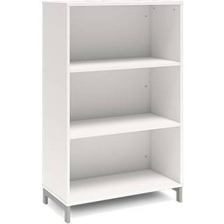 Office bogreol 1275x800x400mm hvid med alugrå benramme