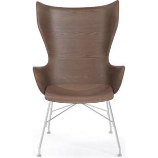 Kartell K/Wood Lænestol Krom/Mørk Asketræ