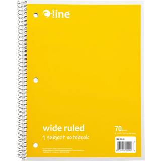 C-line 1 Emne Notebook 8 x 10-1/2 inches bred afg?relse Gule 70 ark