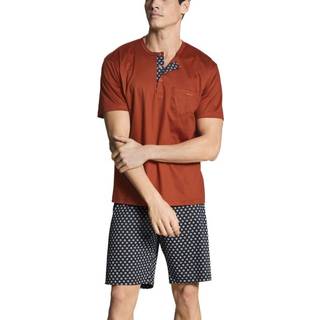 Calida Relax Selected Short Pyjamas - Red/Blue - Small