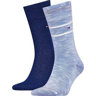 Tommy Hilfiger 2-pak Men Slub Classic Socks - Navy/Blue - Str 43/46