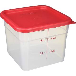 Cambro 6SFSPP190 Camsquare Storage Container Translucent 6 Qt med l?g
