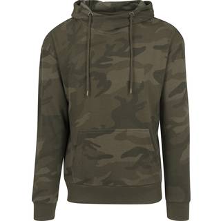 Urban Classics Camo Hoodie Høj hals Oliven camo