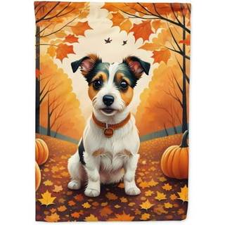 Caroline's Treasures DAC1051CHF Jack Russell Terrier Fall House Flag Stor veranda ærme pol dekorativt uden for gårdspladser Artwork Wall Hanging