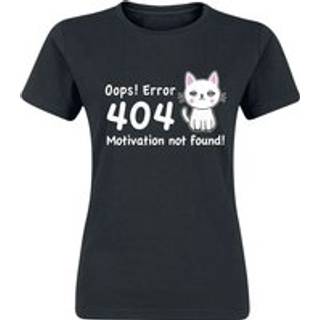 Dyremotiv - Fun T-shirt - Motivation not found - S till XL - Damer - sort