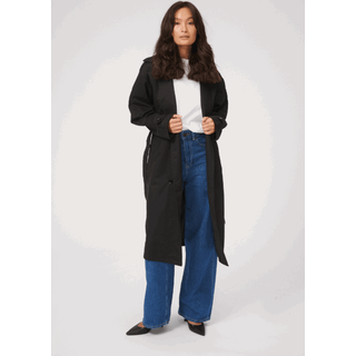 Linea trenchcoat - Sort - Dame - M - TeeShoppen