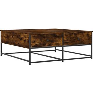 sofabord 100x99x40 cm konstrueret træ røget egetræsfarve