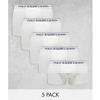 Classic Stretch Cotton 5-pak Trunk, White, XXL