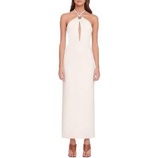 Staud Abigail crÃªpe maxi dress - white - XL+