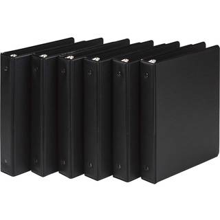 Samsill Economy 3 Ring Mini Binder lavet i USA 5/8-tommer Round Ring Binder indeholder 100 ark sort 6-pakke (MP32300)