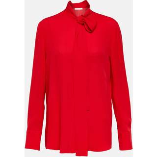 Valentino Bow-detail silk blouse - red - XS