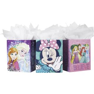 Hallmark 13 """" Stor Disney Gift Bag Bundle (Pack of 3: Minnie Mouse Princesses og Frozen) til fødselsdage børnefester eller enhver lejlighed