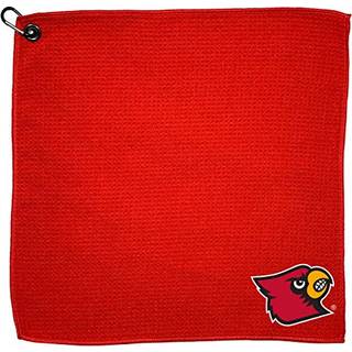 Team Golf NCAA Louisville Cardinals 15x15 Golfh?ndkl?de med karabiner Clip Premium mikrofiber med dybe vaffellommer overlegen vandabsorption og h