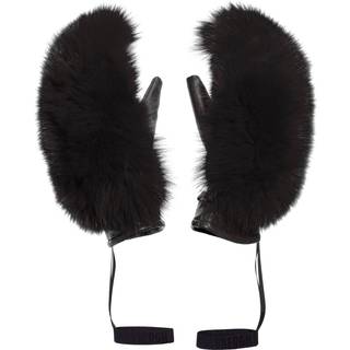 Goldbergh Hill faux shearling and leather mittens - black - M