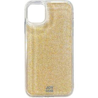 iPhone 11 Joy Case Hybrid Glitter Cover - Gennemsigtig / Guld