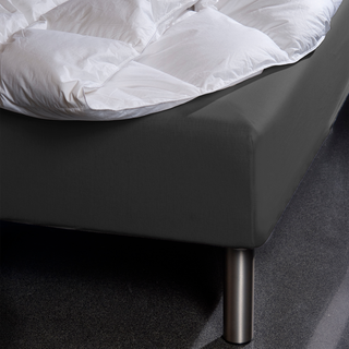 Eksklusiv facon jerseylagen fra BORÅS COTTON - ANTRACIT 180/200x200/210/220 cm.