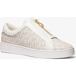 MK Keaton Signature Logo Zip-Up Trainers - Natural - Michael Kors - EU 36.5
