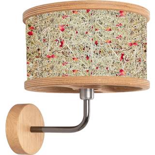 ALMUT 2610 væglampe Ø 25cm, hø/røde rosenblomster