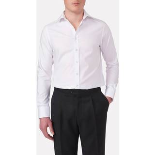 Oscar Jacobson Slim Fit Cut Away Non Iron Twill Optical White