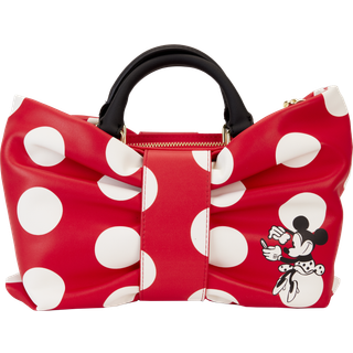 Loungefly Disney Minnie Mouse Rocks The Dots Bow Figure CrossBody Bag