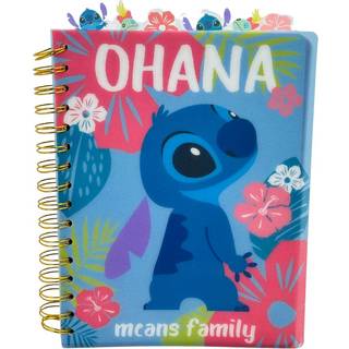 Innovative designs Disney Stitch Tab Journal Notebook Ohana Spiral Bound 144 foret sider 8 x 7 tommer bl?