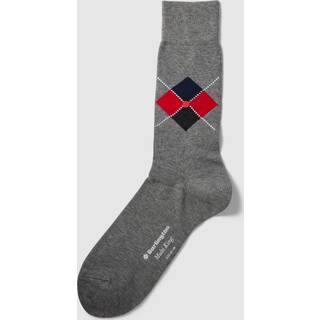 Burlington Herren Socken rot Baumwolle & Mix Gemustert